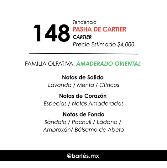 Elixir 148 Inspirado en Pasha de Cartier Parfum