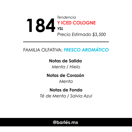 Elixir 184 Inspirado en Y Iced Cologne