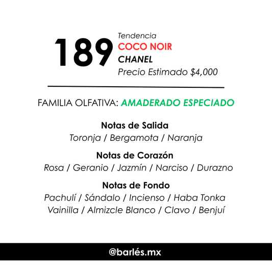 Elixir 189 Inspirado En Coco Noir