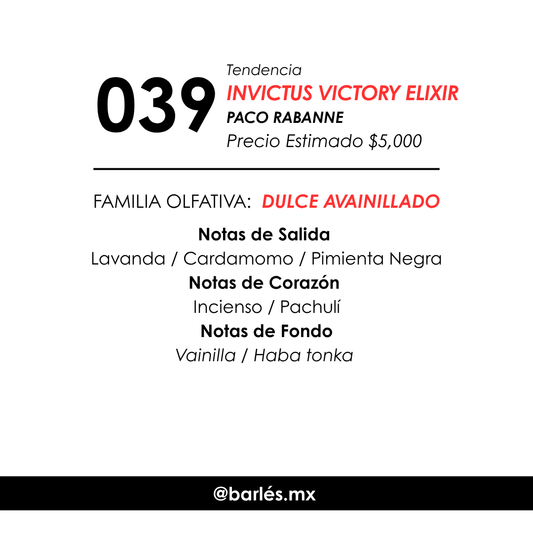 Elixir 039 Inspirado en Invictus Victory Elixir