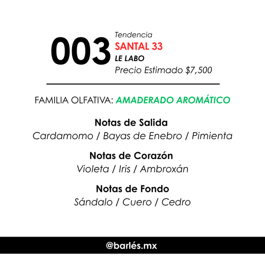 Elixir 003 Inspirado en Santal 33