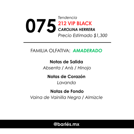 Elixir 075 Inspirado en 212 VIP Black