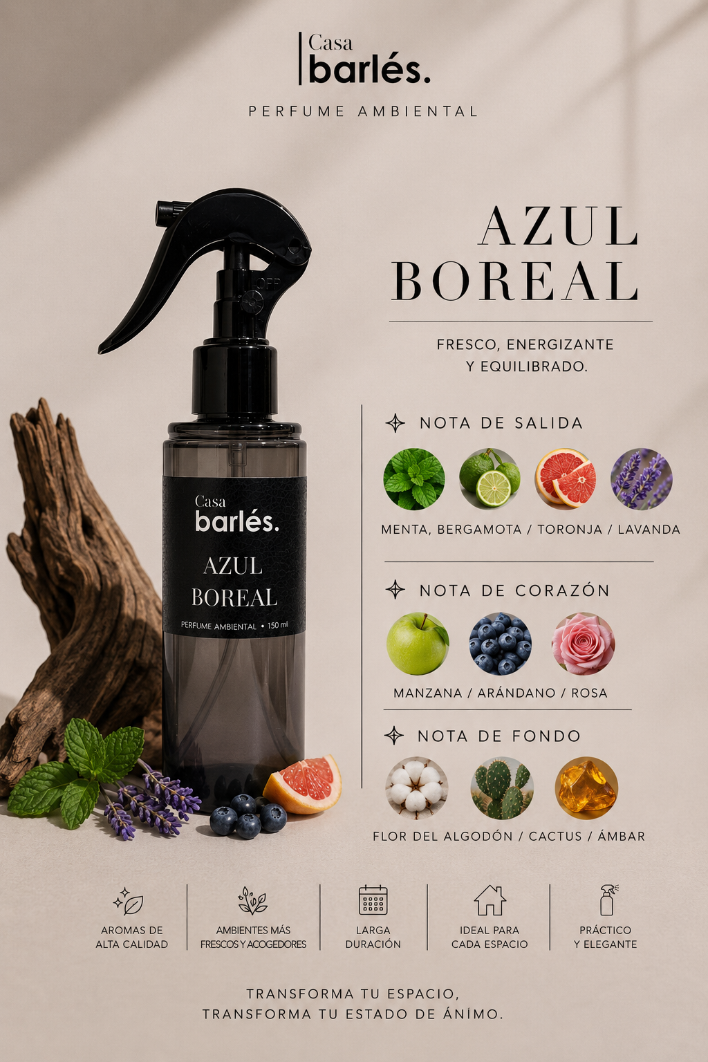 Ambiental Azul Boreal Inspirado en Tiendas Tommy