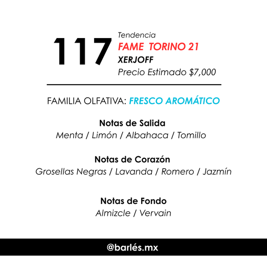 Elixir 117 Inspirado en Torino21
