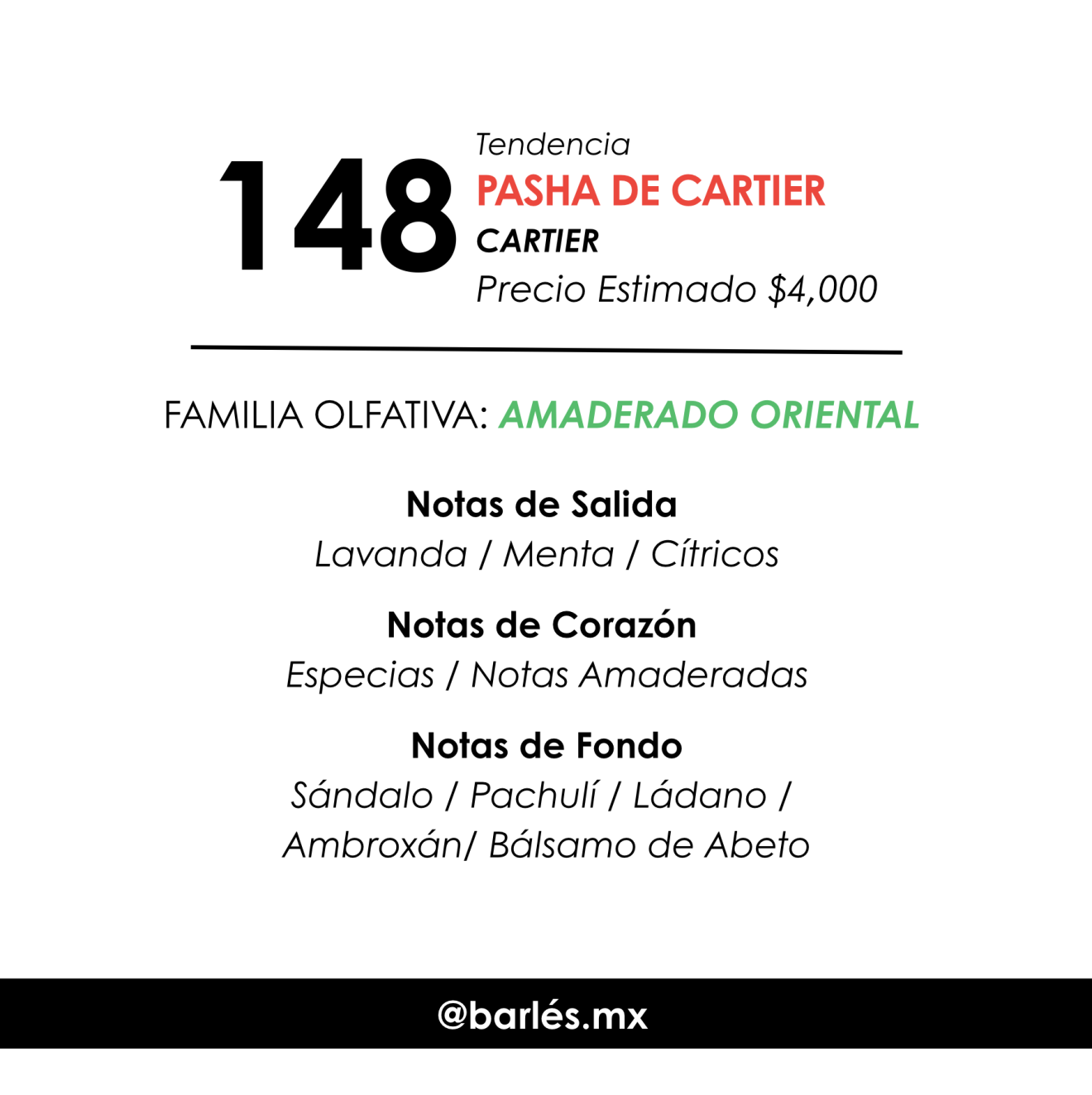 Elixir 148 Inspirado en Pasha de Cartier Parfum