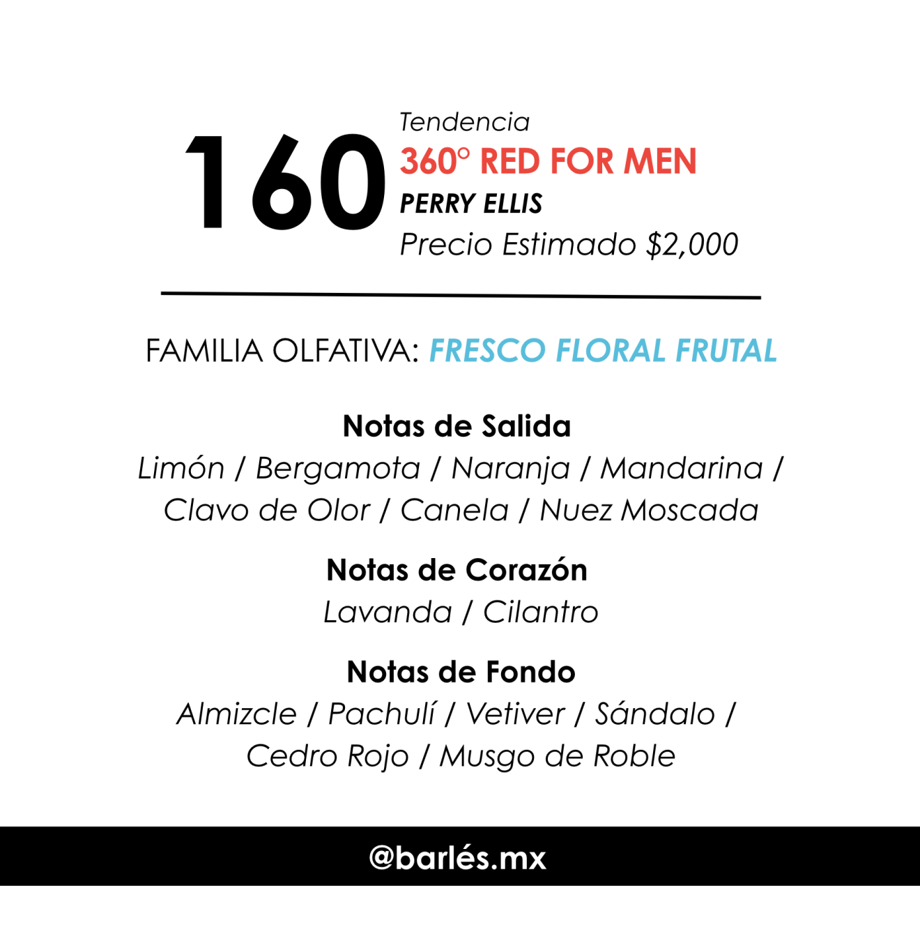 Elixir 160 Inspirado en 360° Red for Men