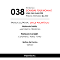 Elixir 038 Inspirado en Scandal Pour Homme