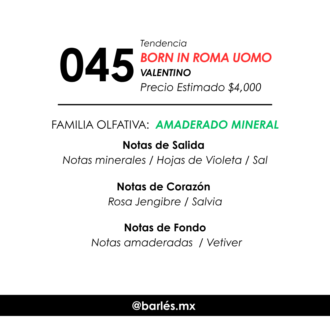 Elixir 045 Inspirado en Born in Roma Uomo
