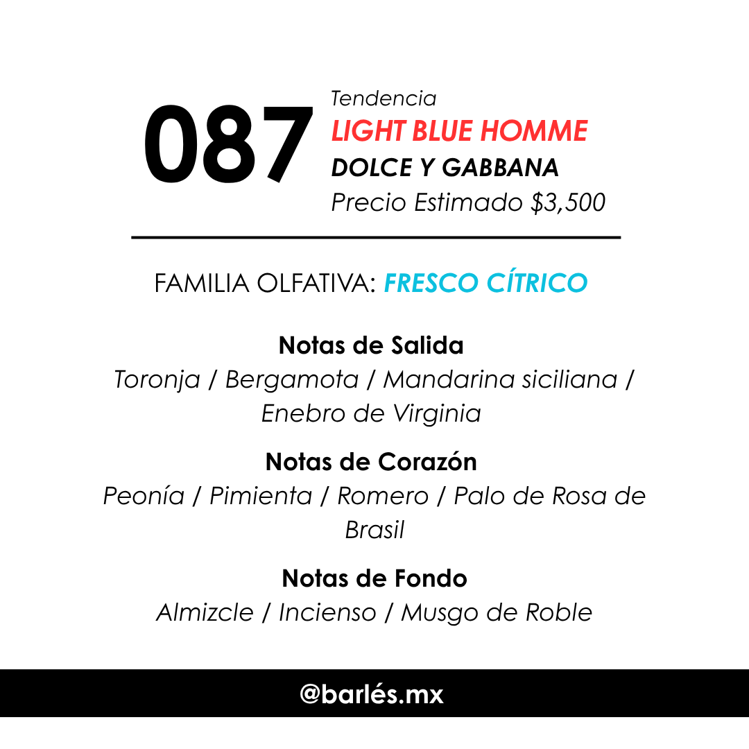Elixir 087 Inspirado en Light Blue Pour Homme