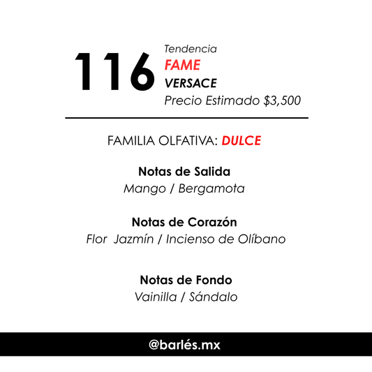 Elixir 116 Inspirado en Fame