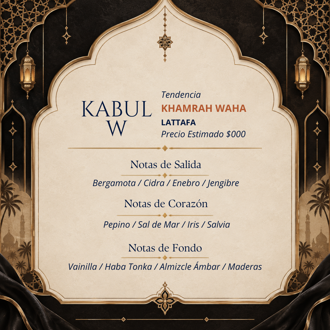 Perfume Kabul W Inspirado en Khamrah Waha
